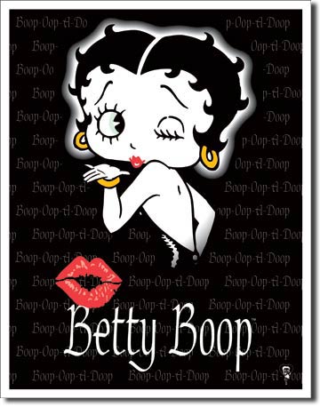 Tin Sign- Betty Boop Kiss | CODY TRADING COMPANY